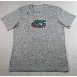 Nike Jordan Florida Gators Shirt Mens Medium Gray NCAA College Dri Fit AOP